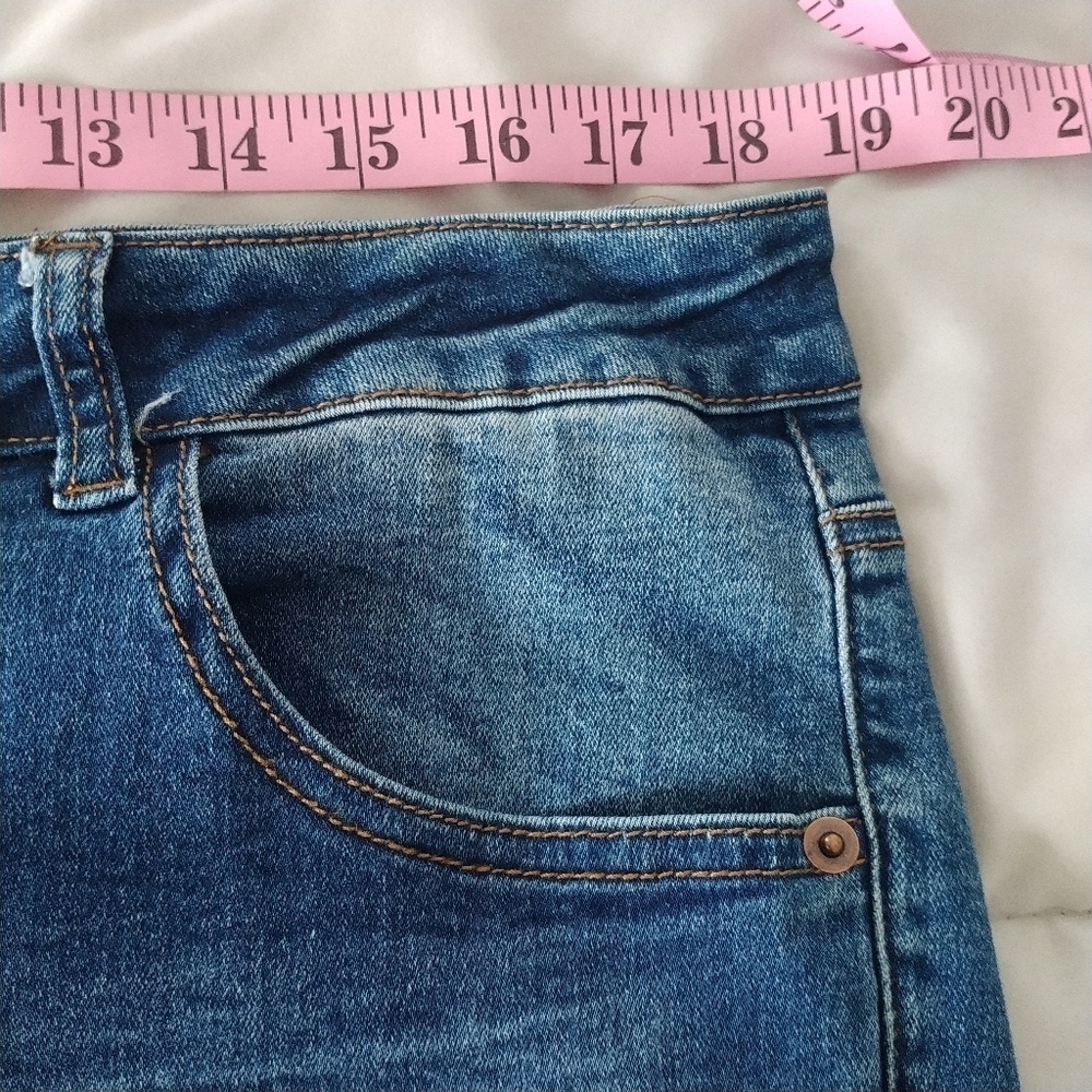 Jack David Distressed Medium Wash Straight Leg Jeans 20 - Picture 8 of 10